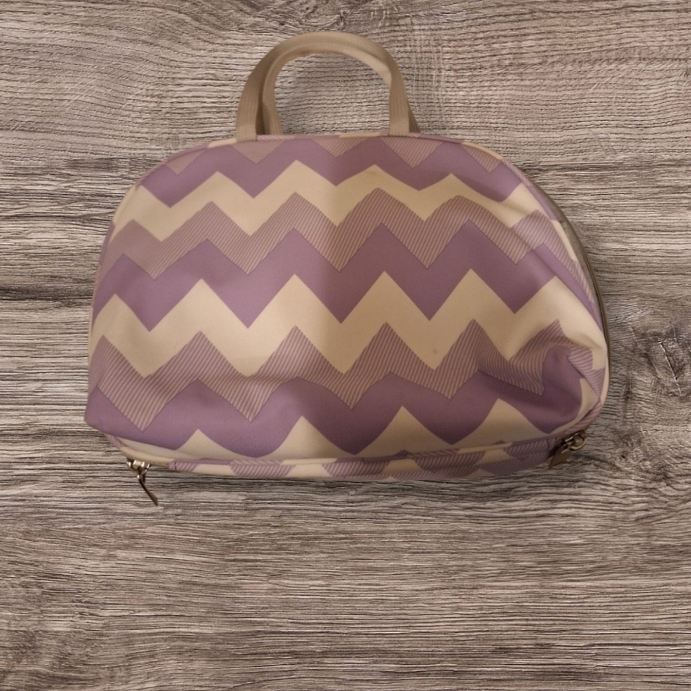 Purple White Makeup Bag Small